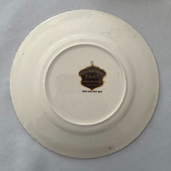 WindsorWare English Rose China Bread Plate with Gold Trim - 6-1/8" Dia. - VTG - Picture 3 of 3
